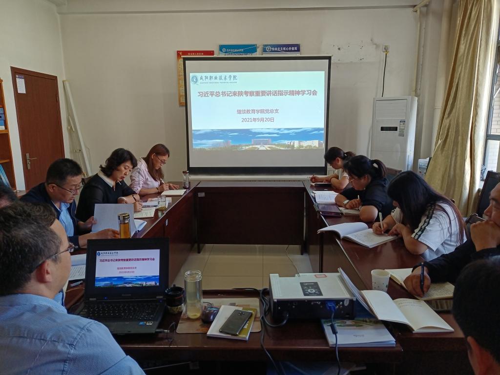 继教公司党总支组织召开习近平总书记来陕考察重要讲话重要指示精神专题学习会